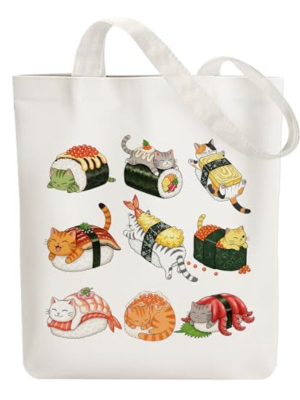 Canvas Tote Bag with Zip Pockets for Women – Reusable, Durable for Shopping,